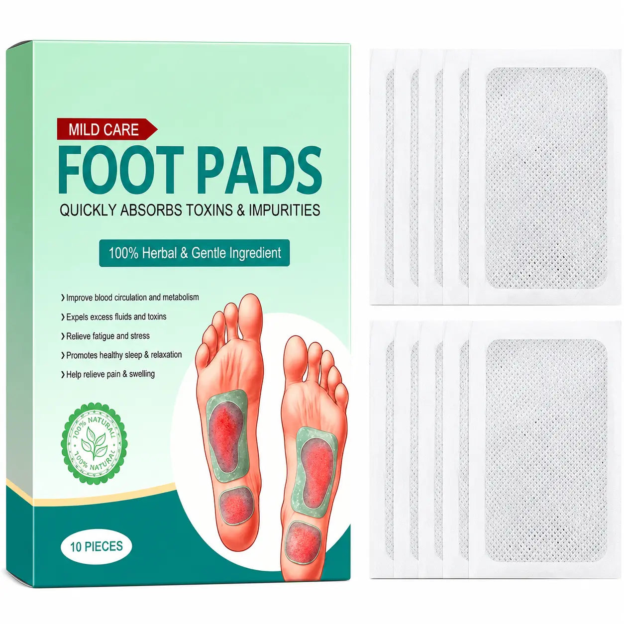 100% Merbal & Gentle Ingredient Detox Foot Patch