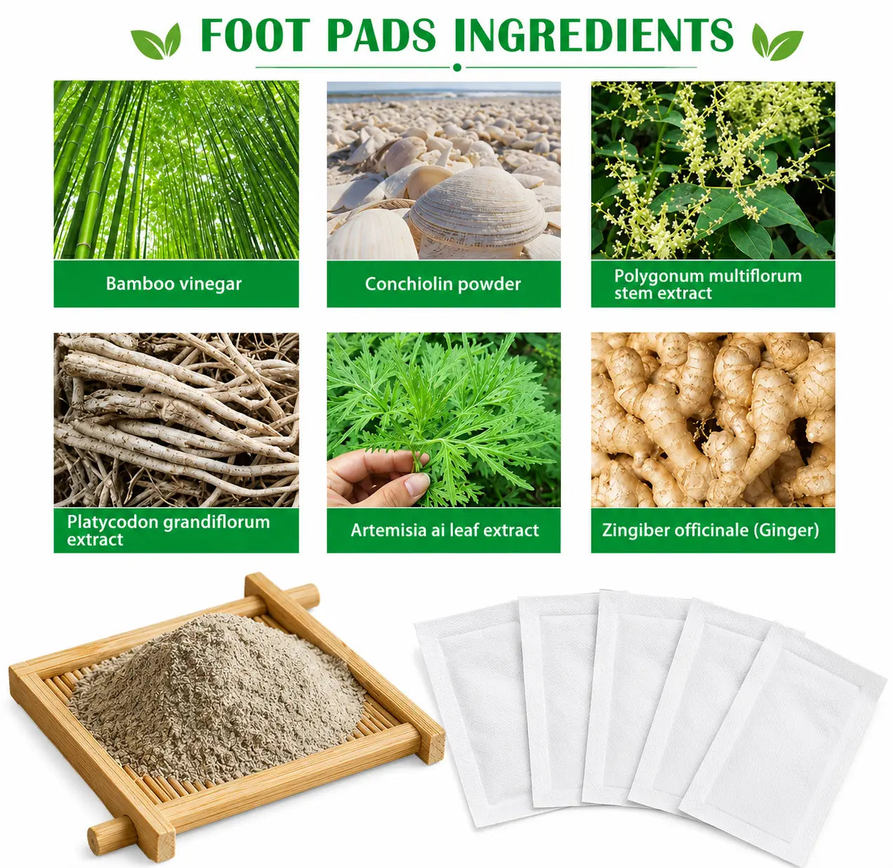 100% Merbal & Gentle Ingredient Detox Foot Patch