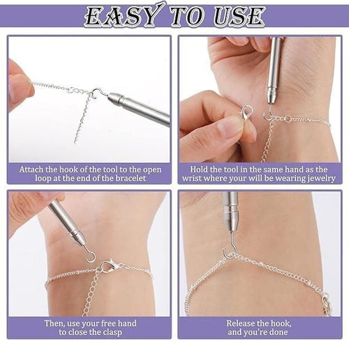 Bracelet Wearing Tool  Stainless Steel Fastening and Hooking Jewelry (Pack of 2)