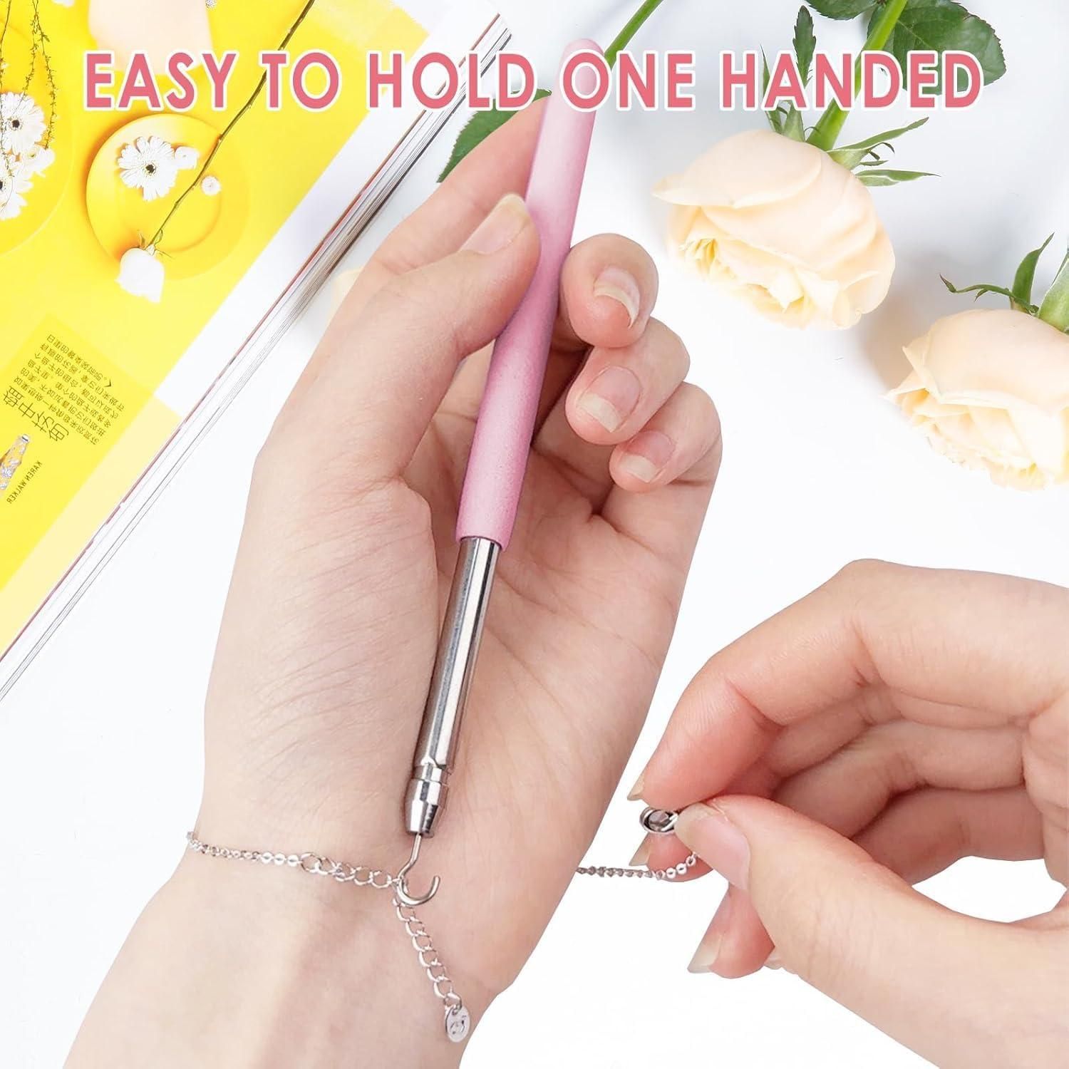 Bracelet Wearing Tool  Stainless Steel Fastening and Hooking Jewelry (Pack of 2)
